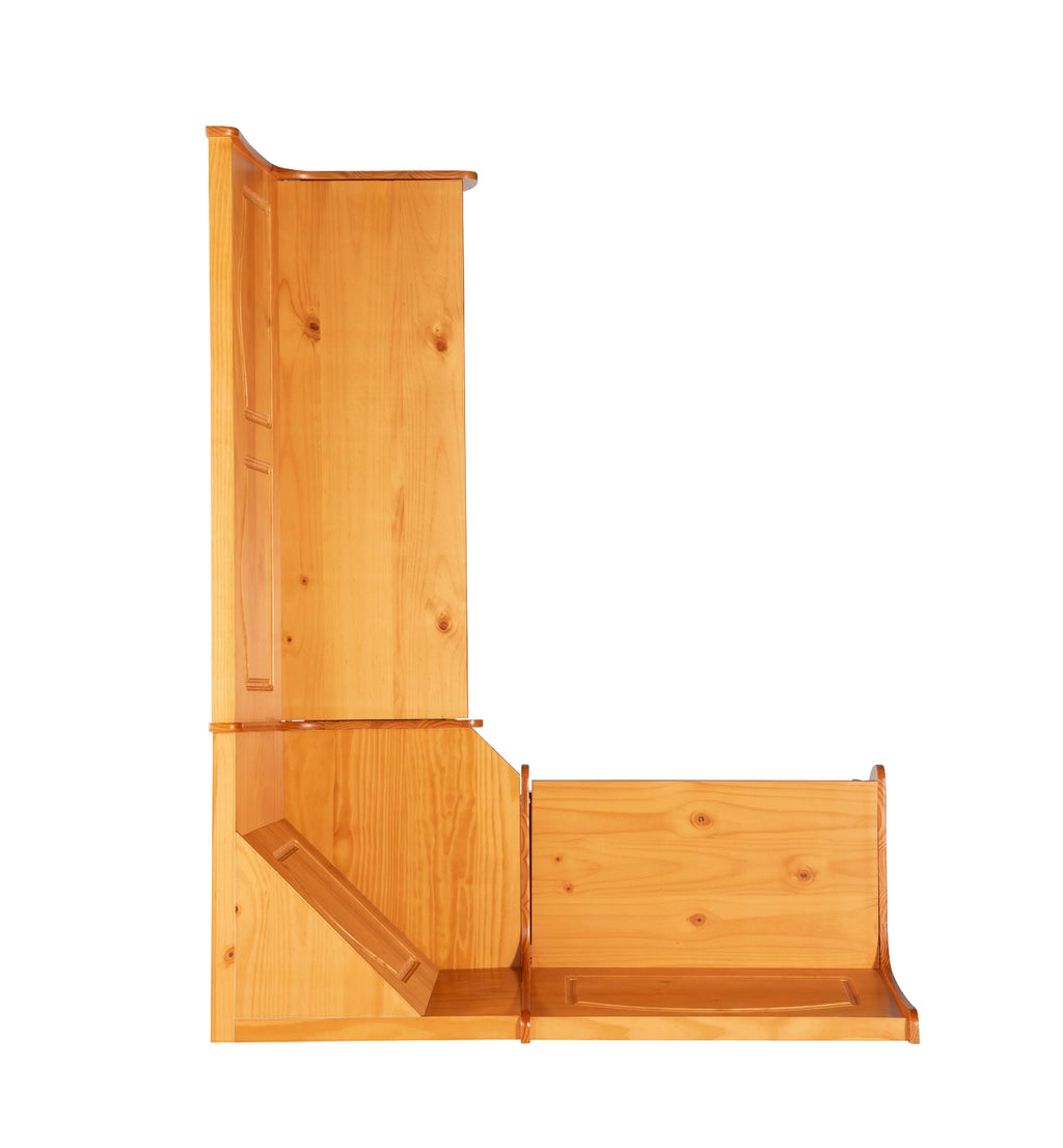 Corner Dining Breakfast Nook with Storage, Seats 4, Natural Honey Finish K724