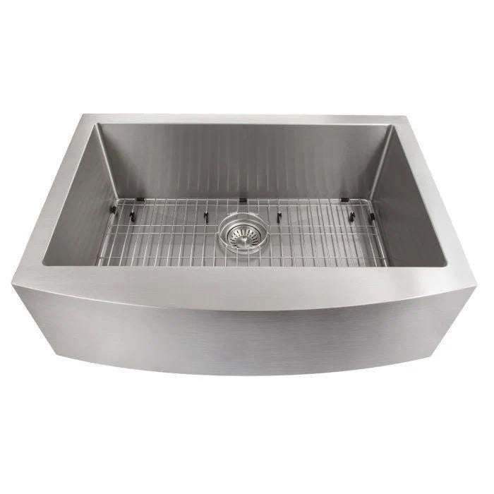 33 in. Stainless Steel Farmhouse Kitchen Sink with Bottom Grid N2851