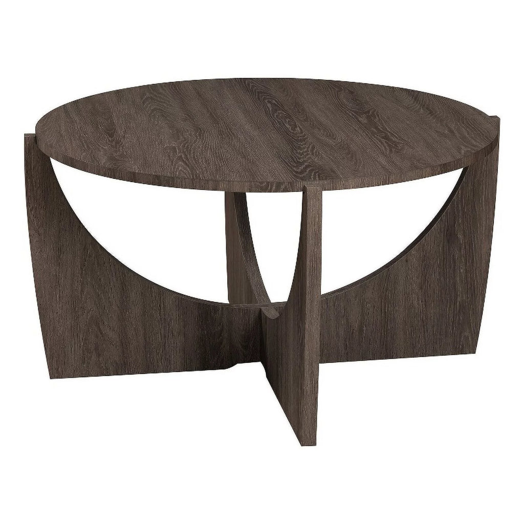35" Round Wood Coffee Table A78858