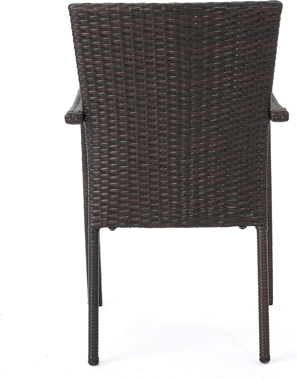 Multibrown Outdoor Wicker Dining Chairs, 2-Pcs Set I3954