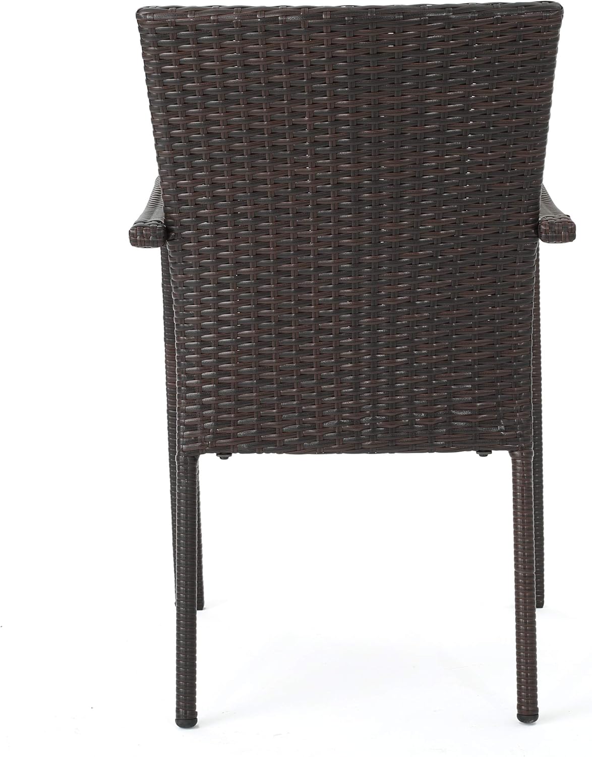 Multibrown Outdoor Wicker Dining Chairs, 2-Pcs Set I3954