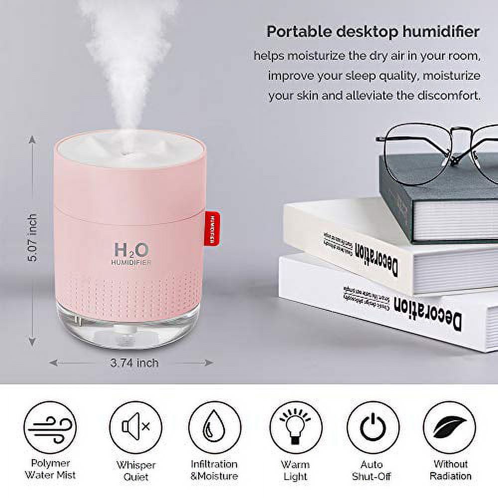 Pink 500ml USB Mini Cool Mist Humidifier R139