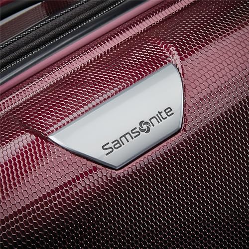 3 Piece Hard-Shell Luggage Set with Carry-On, Medium, and Large Suitcase, Aubergine O89521