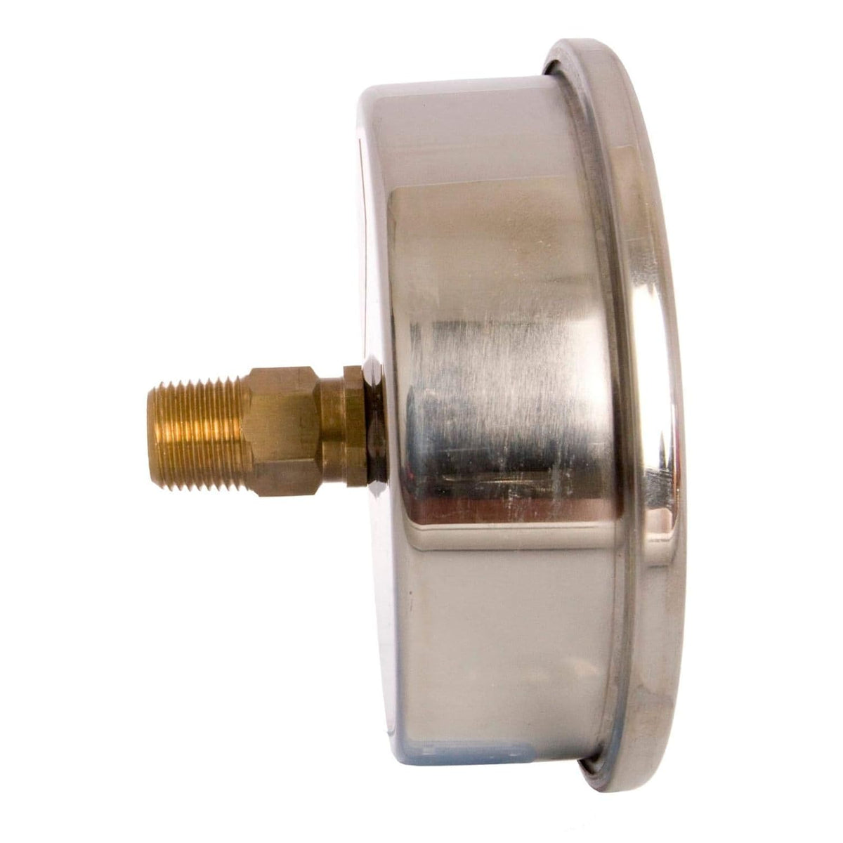 4 Oil Filled Pressure Gauge, Stainless Steel Case, Brass, 0-100PSI, Pack of 2 U369