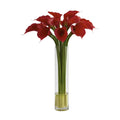 Red Calla Lily with Large Cylinder Vase V7388
