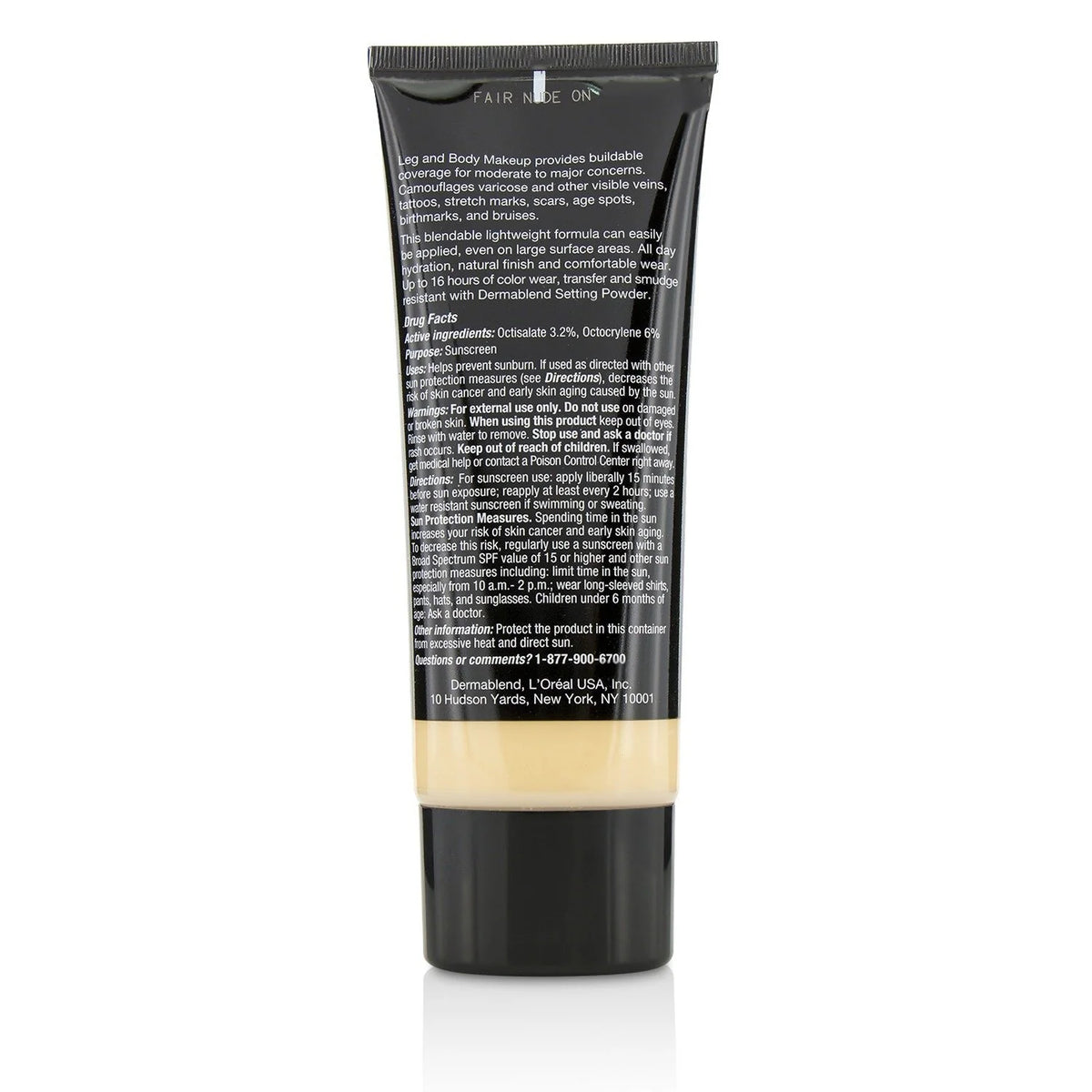 Leg and Body Make Up Liquid Body Foundation Sunscreen Broad Spectrum SPF 25 - #Deep Natural 100ml/3.4oz W369913