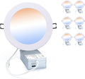 6 Pack Dimmable 12W Ultra-Thin Recessed Downlight with Junction Box A787