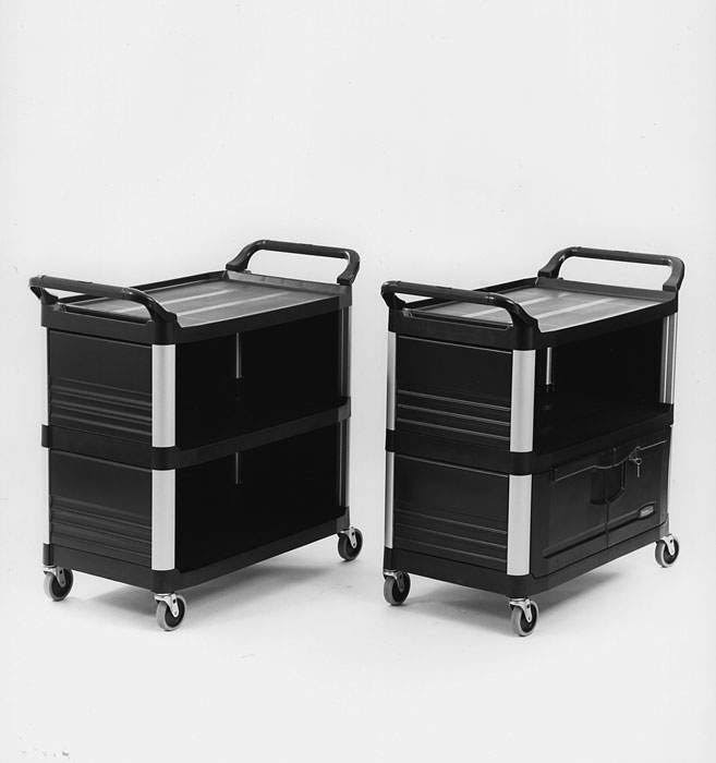 Black 3-Shelf Utility Cart H671