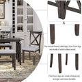 Espresso 6-Piece Solid Wood Foldable Dining Set A562