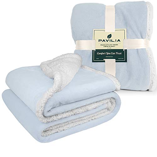50 x 60 Inches Reversible Microfiber Sherpa Fleece Throw Blanket X4313
