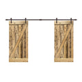 Stained Z Bar Double Barn Door with Hardware Kit V55289