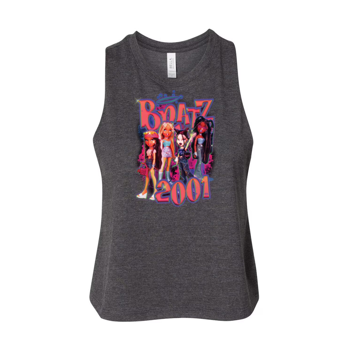 Juniors Cropped Racerback Tank Top I22828