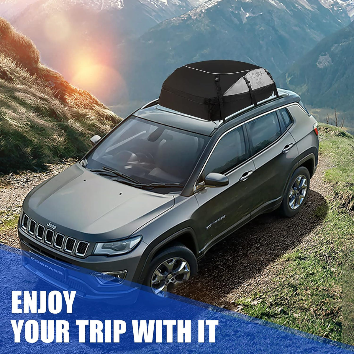 20 Cubic Waterproof Rooftop Cargo Carrier with Straps C655268