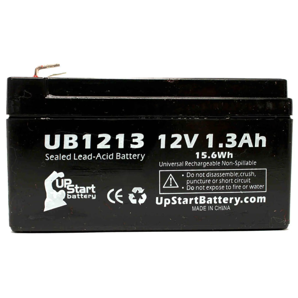 12V 1.3Ah Sealed Lead Acid Battery with Terminal Adapters T121