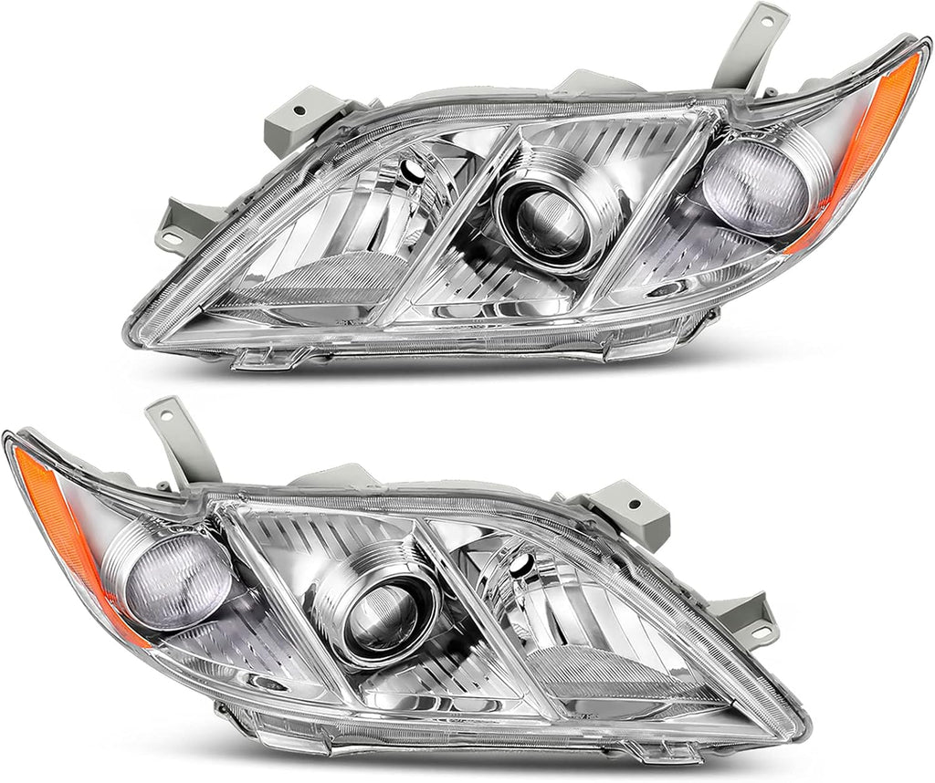 Black Housing Headlight Assembly with Amber Reflector Clear Lens F985