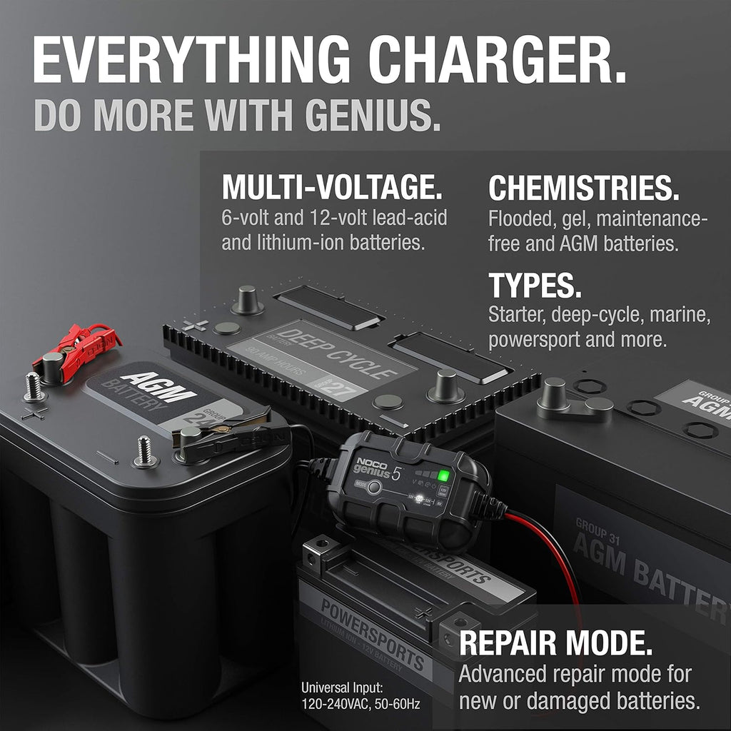 5-Amp Smart Battery Charger and Maintainer Pack of 2 L197787