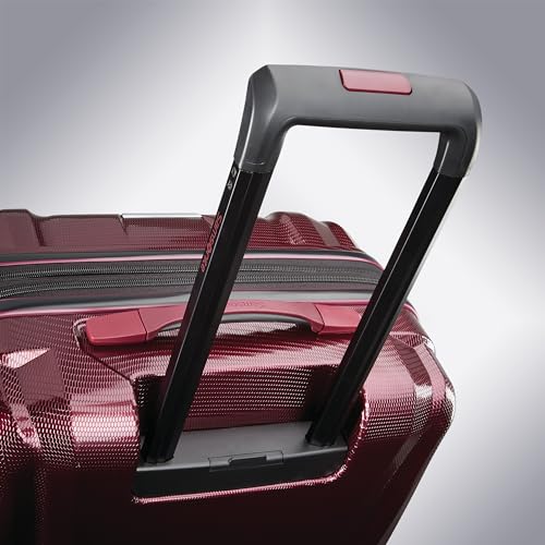 3 Piece Hard-Shell Luggage Set with Carry-On, Medium, and Large Suitcase, Aubergine O89521
