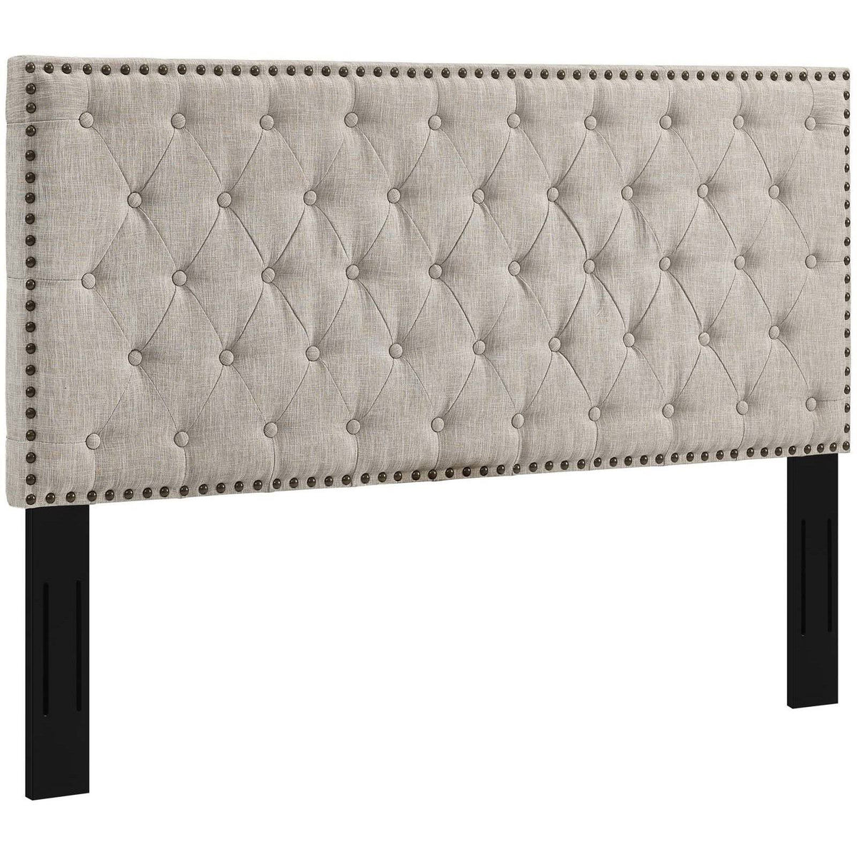 King and California King Upholstered Linen Fabric Headboard K345