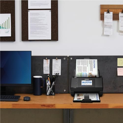 Wireless Color Duplex Desktop Document Scanner with 100-sheet Auto Document Feeder and 4.3" Touchscreen S35287