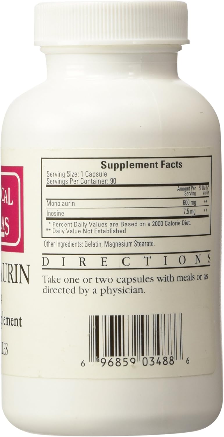 Monolaurin 600mg 90 Capsules L786303