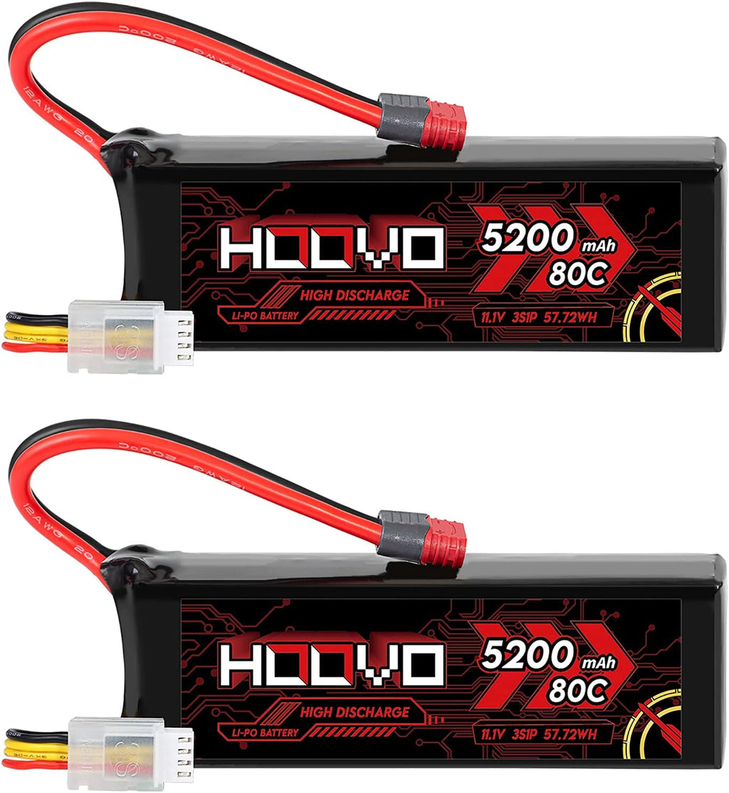3S 11.1V 80C 5200mAh LiPo Battery with Deans T Plug 2 Packs X4995