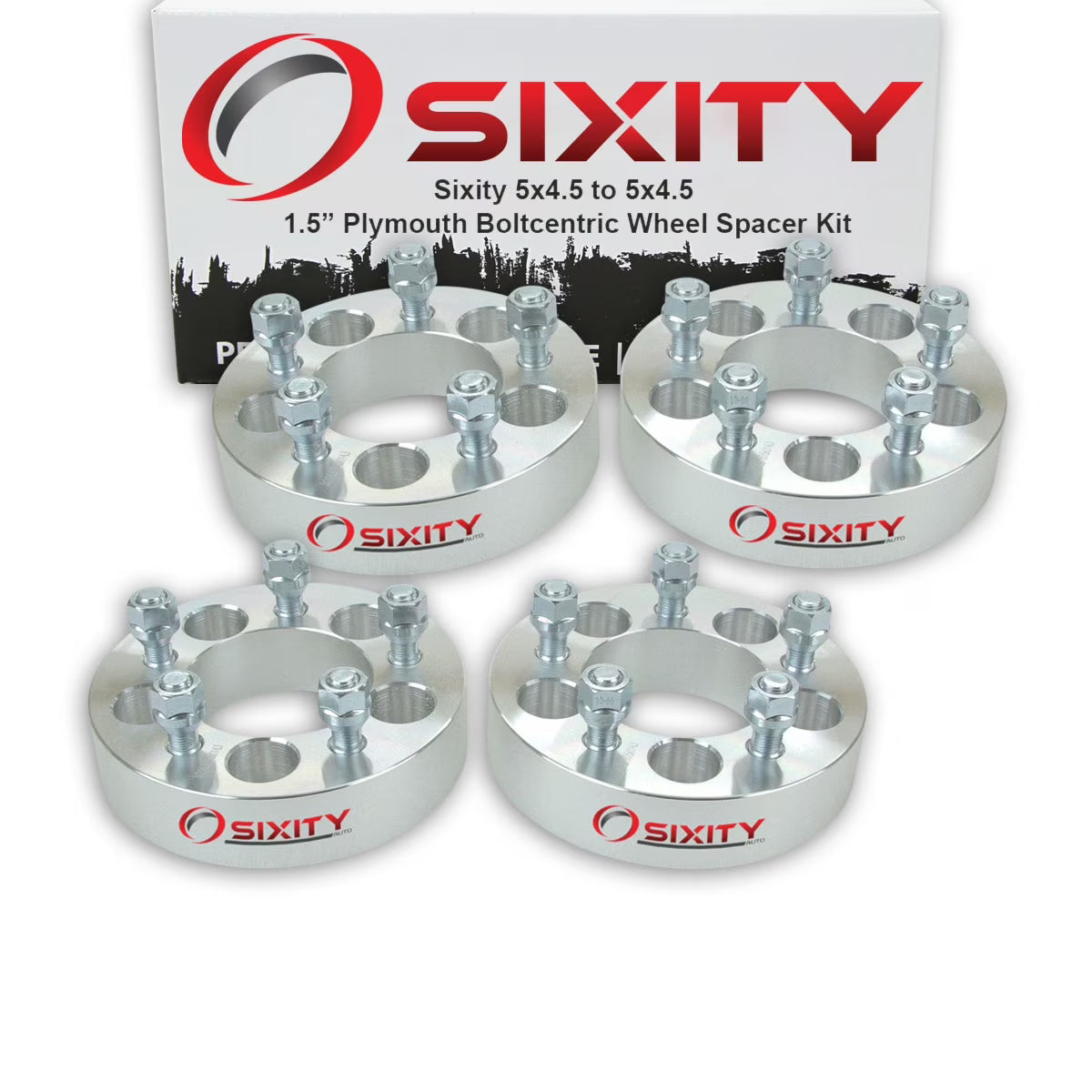 4 pc 1.5" 5x4.5 Wheel Spacers with 1.25in Studs A411