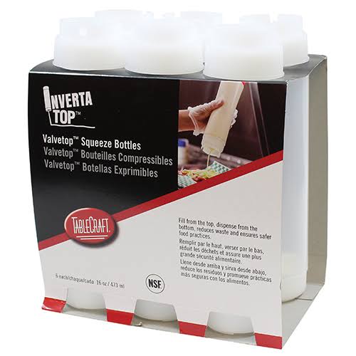 16 oz Squeeze Bottle, Pack of 6, 2 Packs B4687