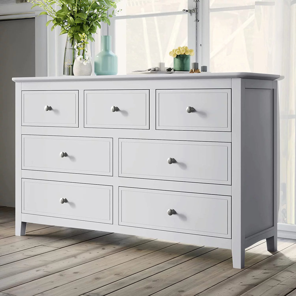 White 3 Piece Wood Bedroom Set with Full Size Bed Q23896