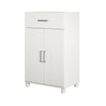 24" 1 Drawer 2 Door White Storage Cabinet S8762