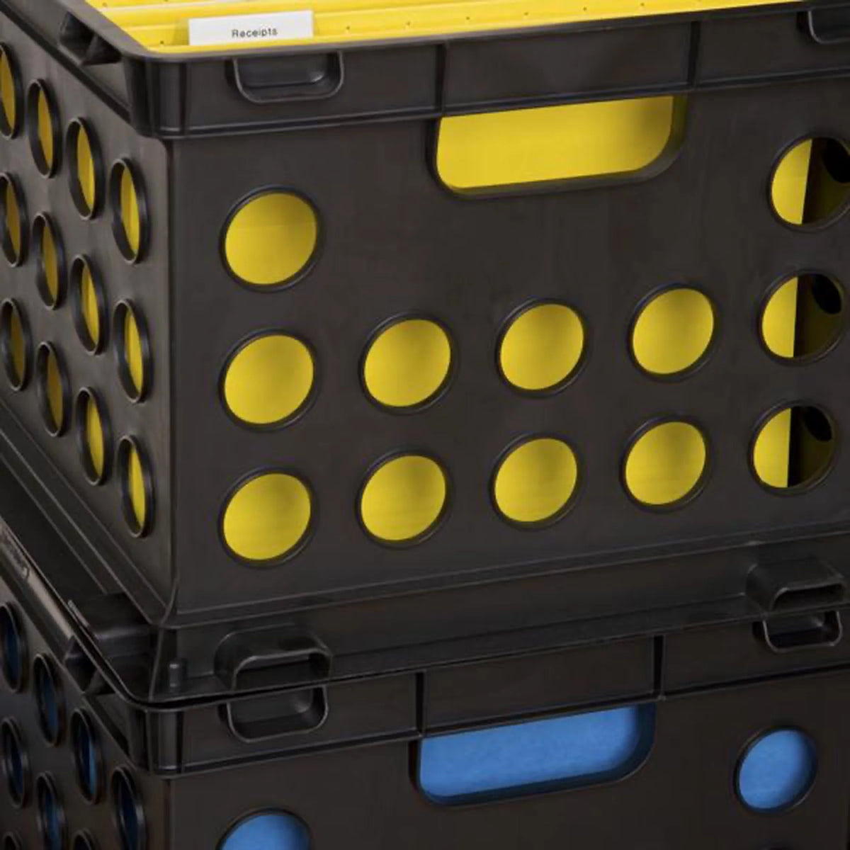Stackable Storage Crate Organizer Bins with Handles, 6 Pack W792594