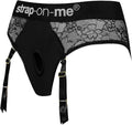 Black Lace Microfiber Strap-On Harness C7935