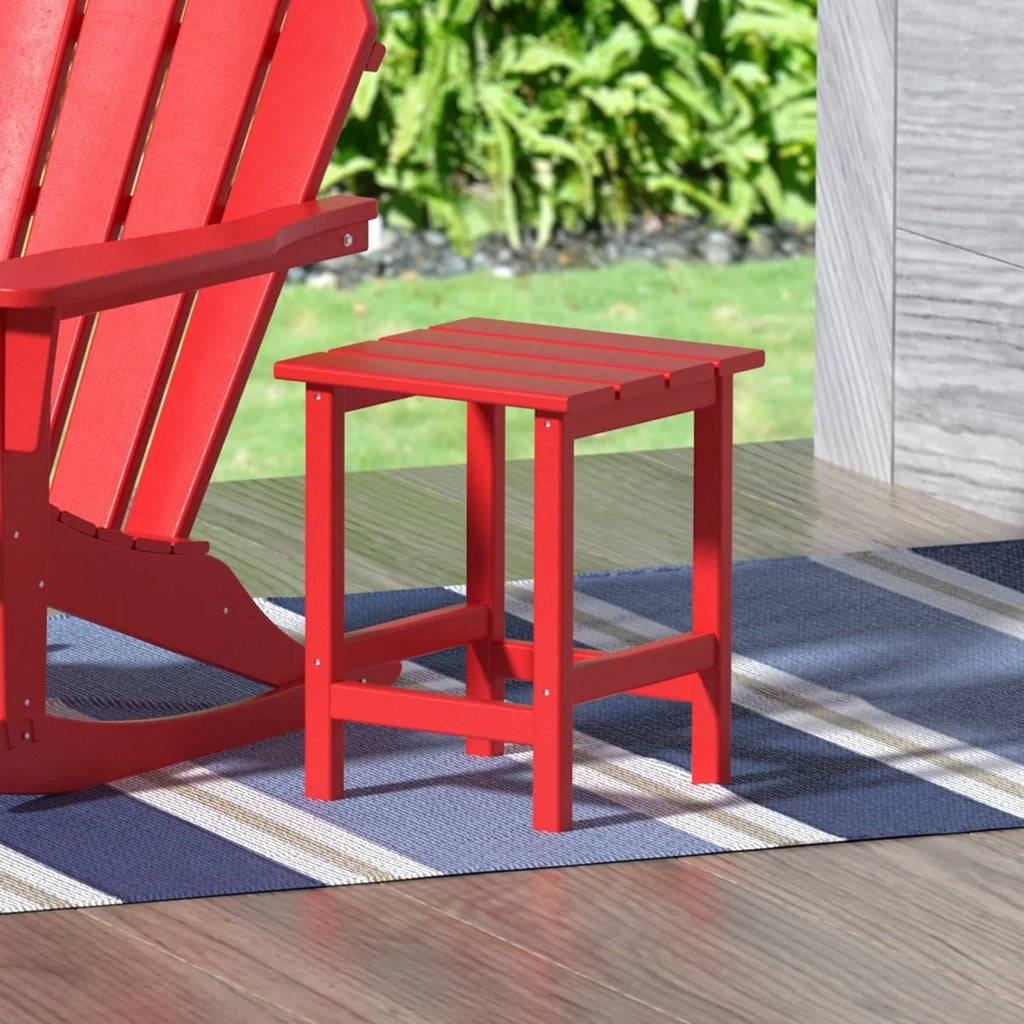 Black Plastic Adirondack Outdoor Side Table O897758