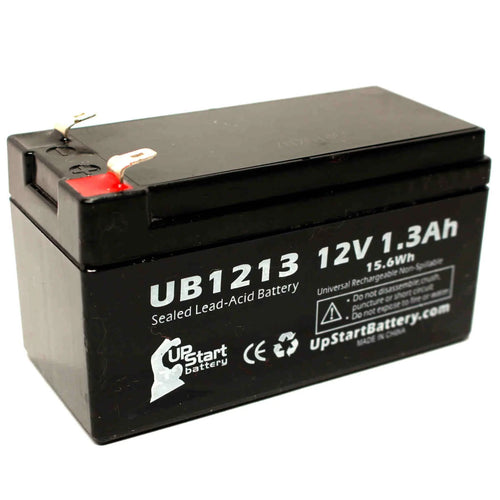 12V 1.3Ah Sealed Lead Acid Battery with Terminal Adapters T121