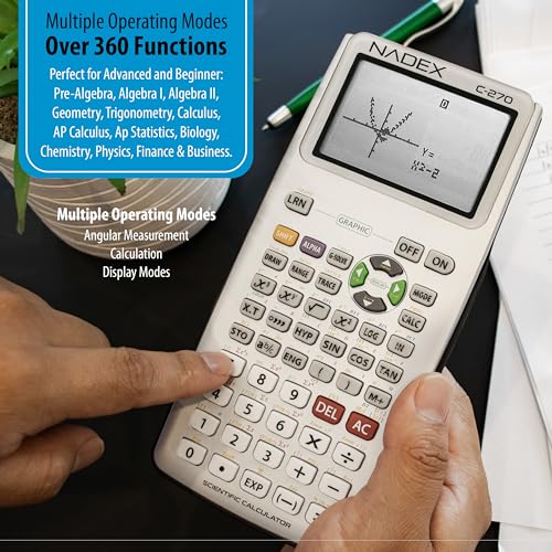 Black Graphing Scientific Calculator with Carrying Case M8135