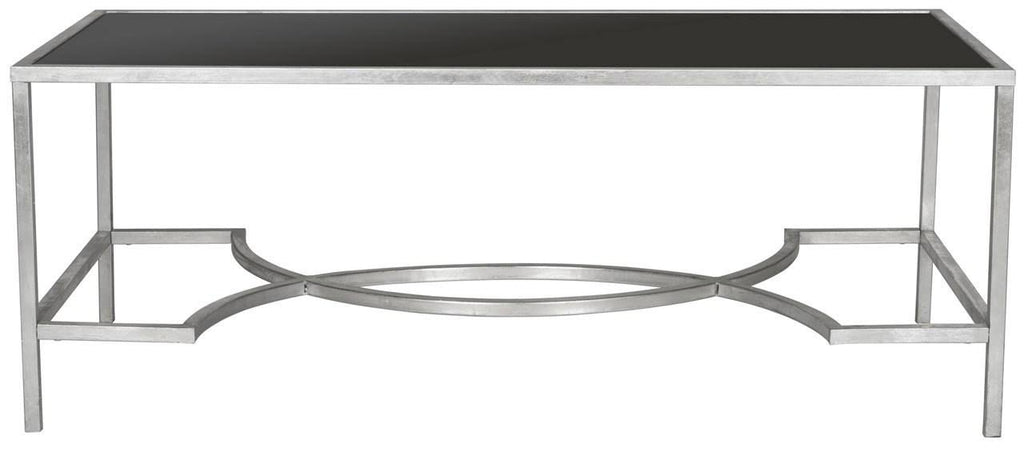 Silver/Black Glass Coffee Table D190