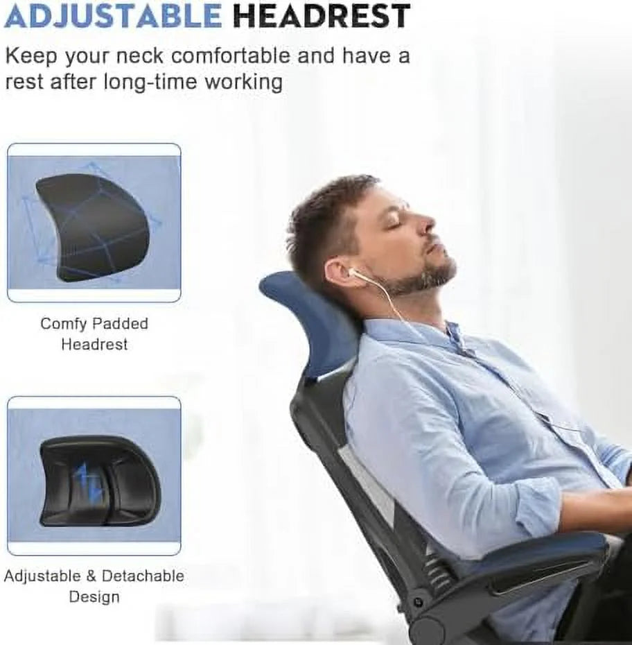 Ergonomic Office Chair with Headrest & Lumbar Support L4794