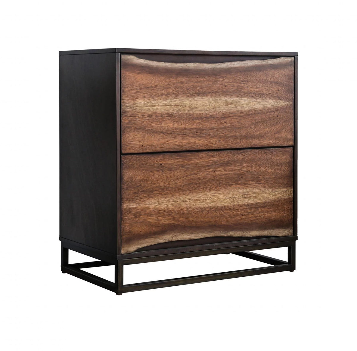 Dark Walnut & Dark Oak Solid Wood Queen Bedroom Set 3pcs K292196