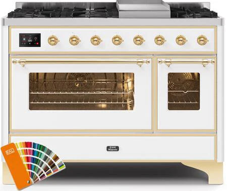 48 Dual Fuel Propane Gas Range with Brass Trim G6892