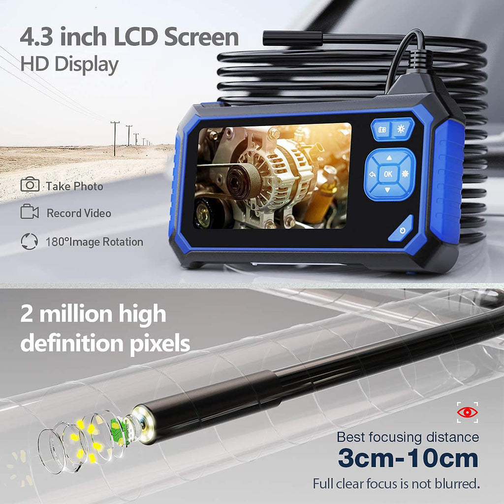 IP67 Waterproof Sewer Inspection Camera with 16.5FT Semi-Rigid Cable Z873