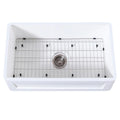 33 In Farmhouse Kitchen Sink With Strainer And Grid L514198