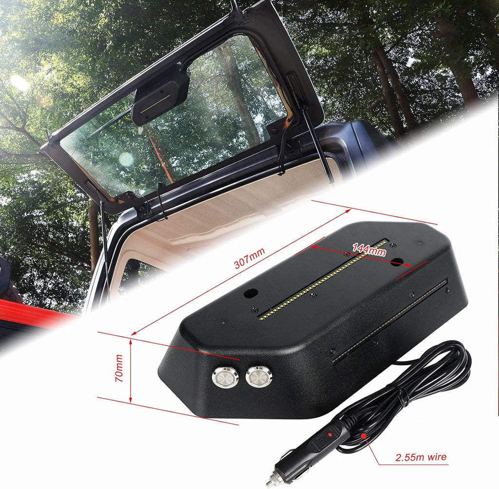 LED Trunk Rear Light Rear Glass Lift Gate Dome Light Compatible with Jeep Wrangler JL JLU 2018 2019 2020 LED Cargo Light with White light and Flash Amber Warning Light R4488