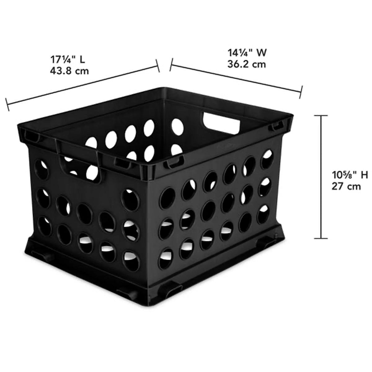 Stackable Storage Crate Organizer Bins with Handles, 6 Pack W792594
