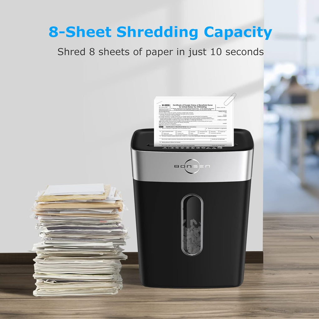 8-Sheet Crosscut Paper Shredder with 4 Gallons Wastebasket, Pack of 2 N611