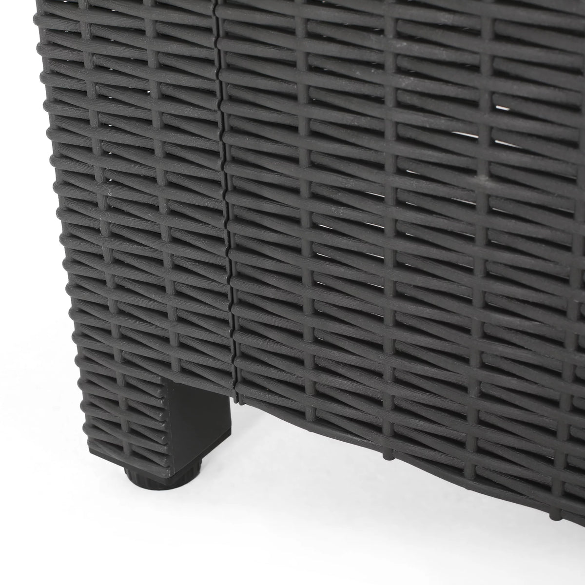 Dark Gray Wicker Side Table M732