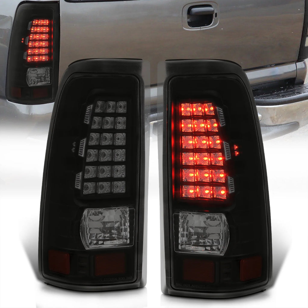 Smoked Lens Black Housing LED Tail Lights Pair F271785