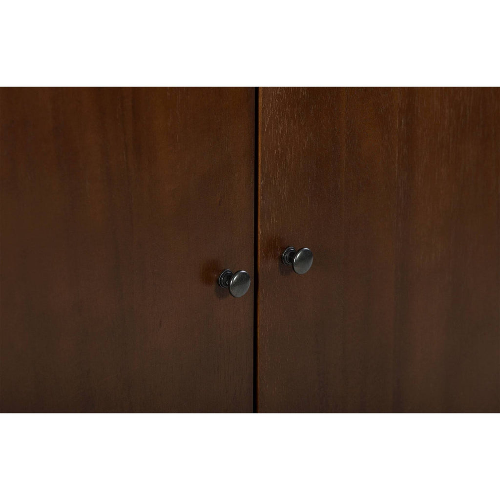 2 Door Storage Cabinet, Classic Walnut, Brown E8863