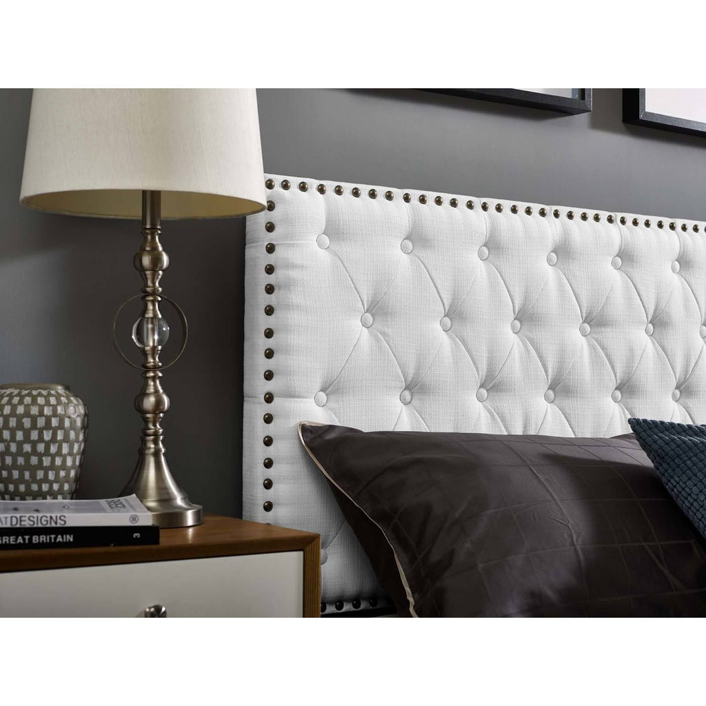 King and California King Upholstered Linen Fabric Headboard K345