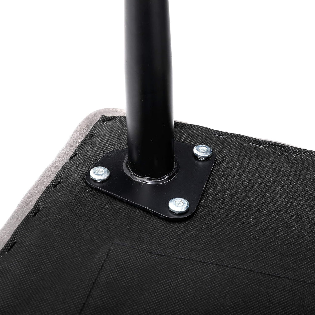 Grey Velvet Ottoman Foot Stool with Steel Legs U515