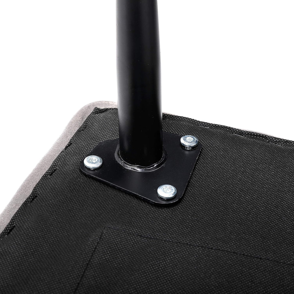 Grey Velvet Ottoman Foot Stool with Steel Legs U515