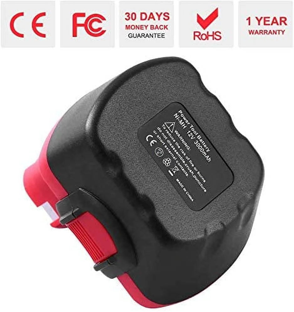 2 Pack 12V 3.0Ah Ni-MH Cordless Power Tool Battery O826